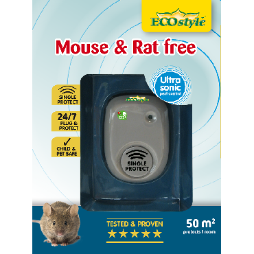 Répulsif à ultrasons souris et rats free 50 m2