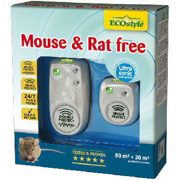 Répulsif à ultrasons souris et rats free 80 + 30 m2