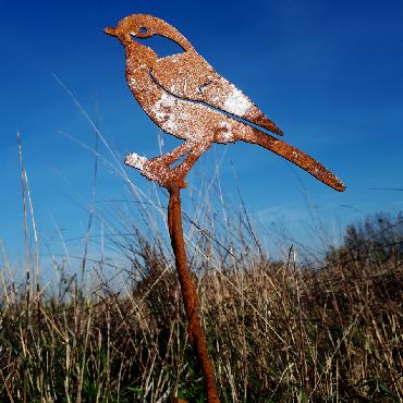 Oiseau geai des chênes à piquer en fer rouillé
