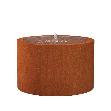 Table d'eau ronde en acier corten 1200x750 mm