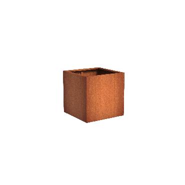 Pot carré ANDES en acier corten 800x800x800 mm