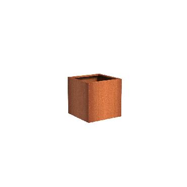 Pot carré ANDES en acier corten 700x700x700 mm