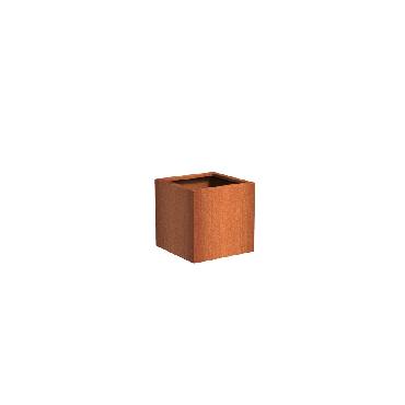 Pot carré ANDES en acier corten 600x600x600 mm
