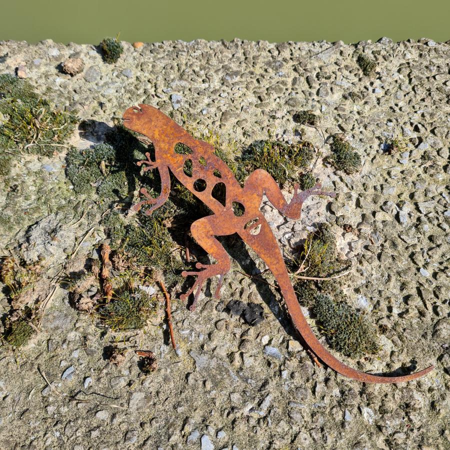 Salamandre L20cm à visser en fer rouillé