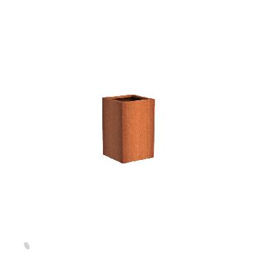 Pot carré haut ANDES en acier corten 500x500x800 mm