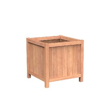 Pot carré VALENCIA en bois exotique 800x800x800 mm