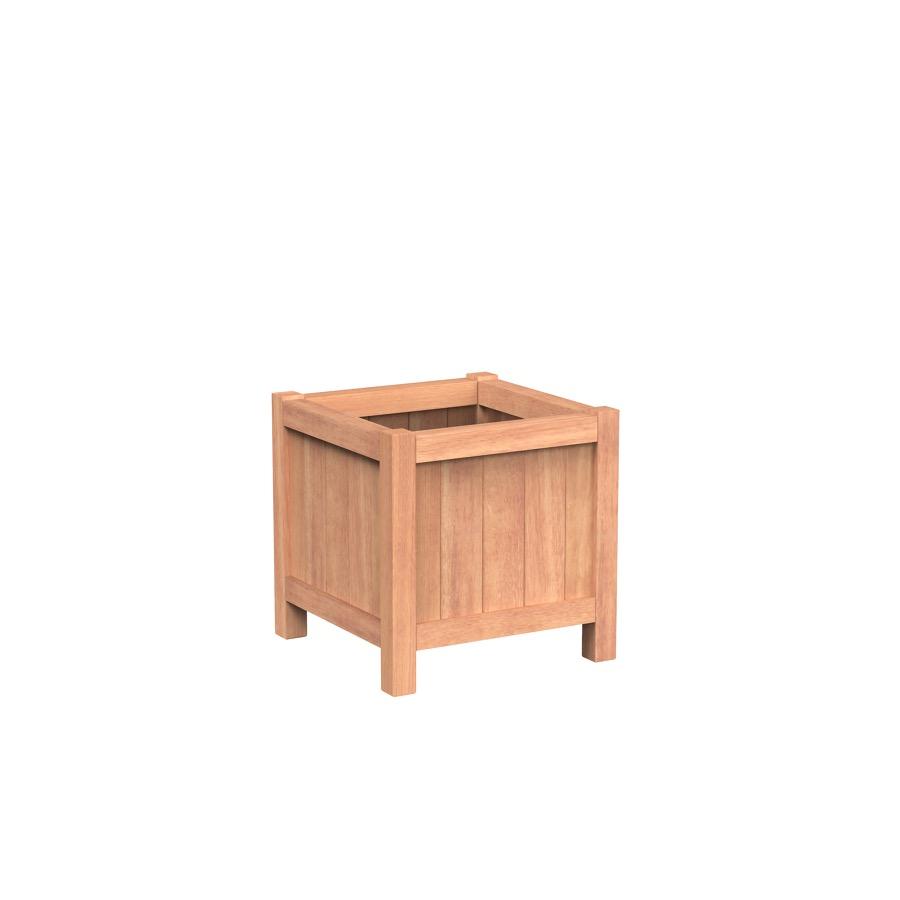 Pot carré VALENCIA en bois exotique 600x600x600 mm