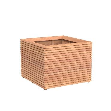 Pot carré MALAGA en bois exotique 1000x1000x746 mm