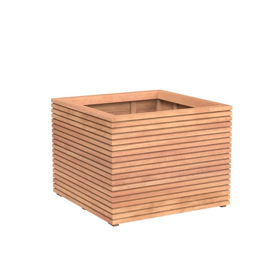 Pot carré MALAGA en bois exotique 1000x1000x746 mm