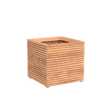 Pot carré MALAGA en bois exotique 800x800x746 mm