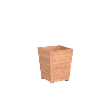 Pot carré évasé SEVILLA en bois exotique 500x500x574 mm