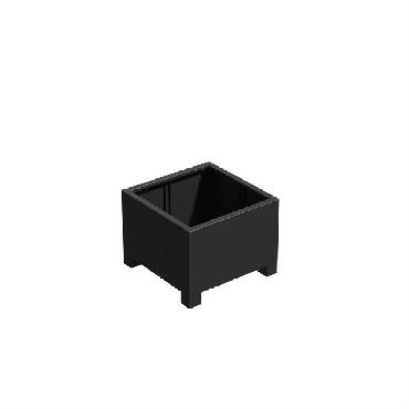 Pot carré FLORIDA avec pieds en aluminium 800x800x600 mm