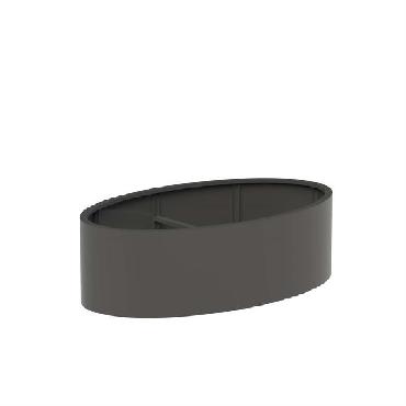 Pot ovale ELLIPSE en aluminium 2000x1200x600 mm