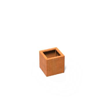 Pot carré ANDES CONNECT (KIT) sans fond en acier corten 400x400x400 mm