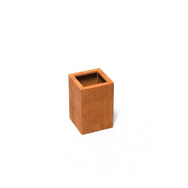 Pot carré ANDES CONNECT (KIT) sans fond en acier corten 400x400x600 mm
