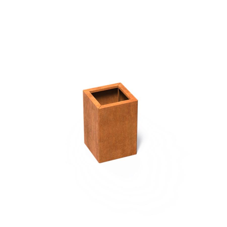 Pot carré ANDES CONNECT (KIT) sans fond en acier corten 400x400x600 mm
