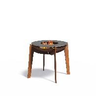 FORNO® COSA, conçu pour les amoureux de la vie en plein air, en acier corten 635x635x600 mm + plaque de cuisson